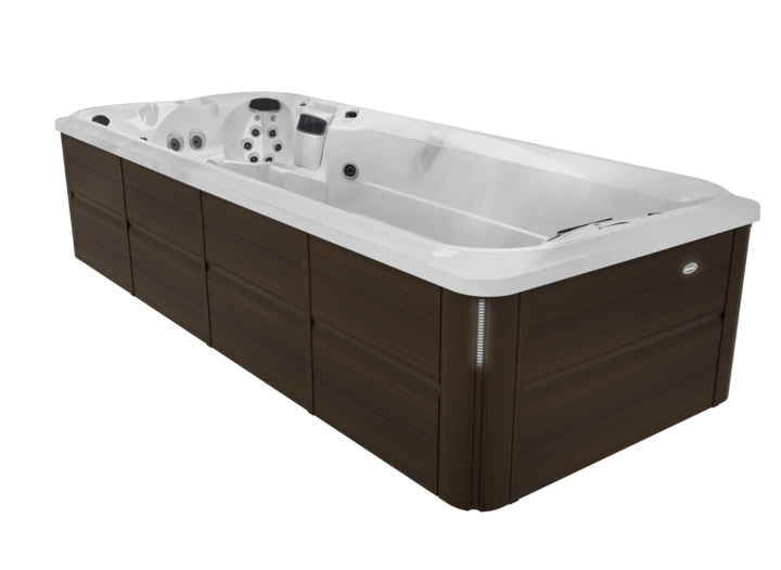Jacuzzi swim spas, offering a large spa with powerful jets one can swim against.